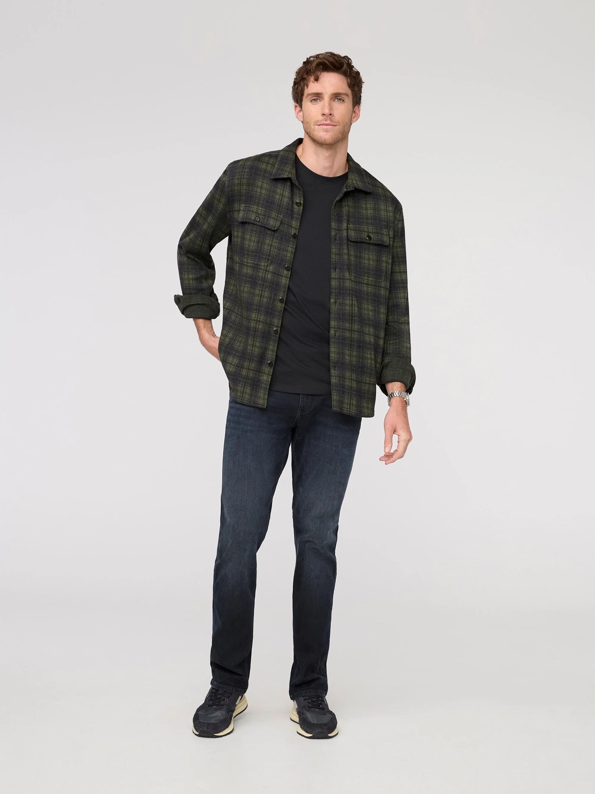 Duer Mens Heather Mauve Plaid Flannel - Image 2