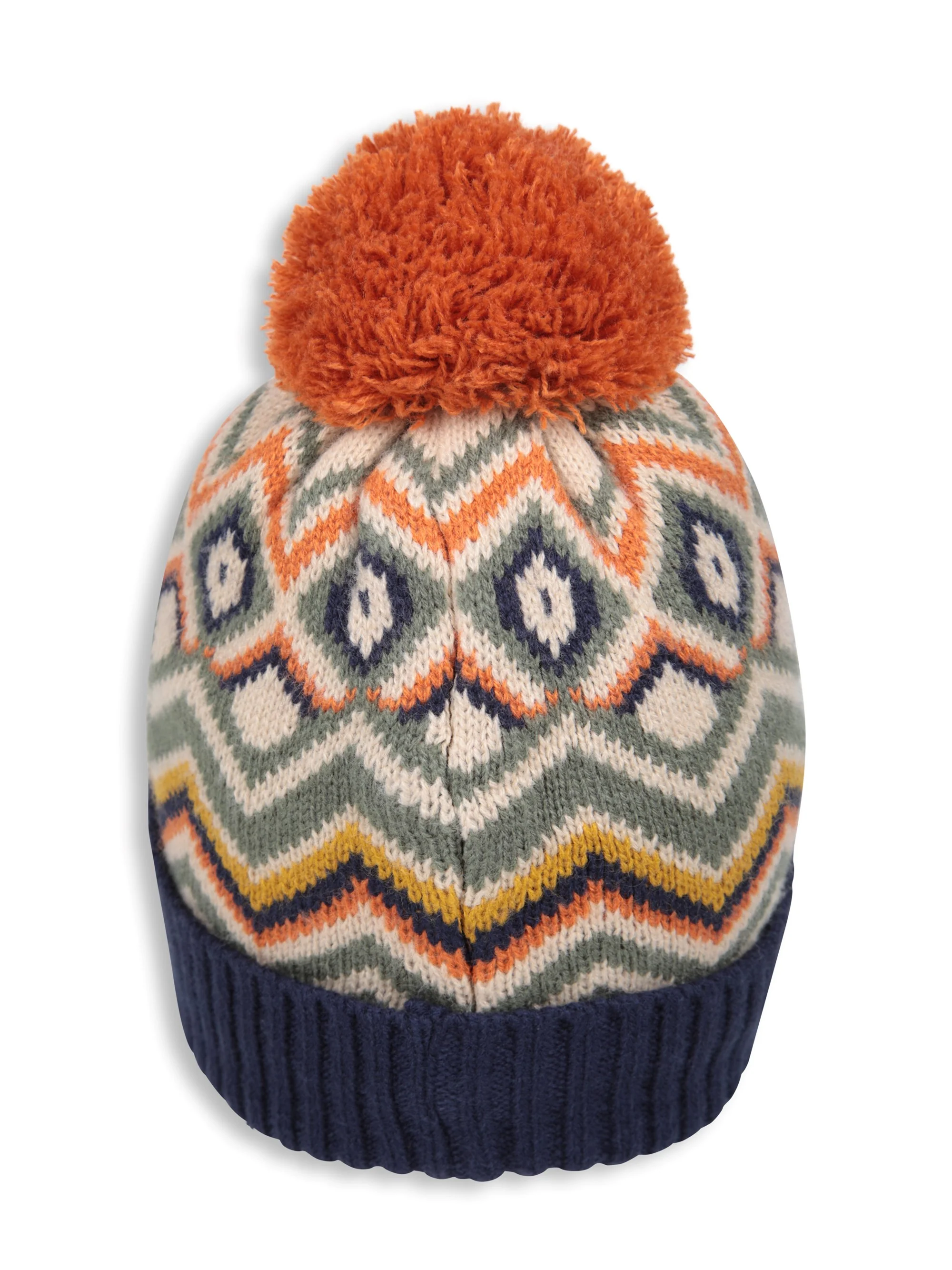 EMS Kids Fleece Lined Chevron Pom Beanie - Image 3