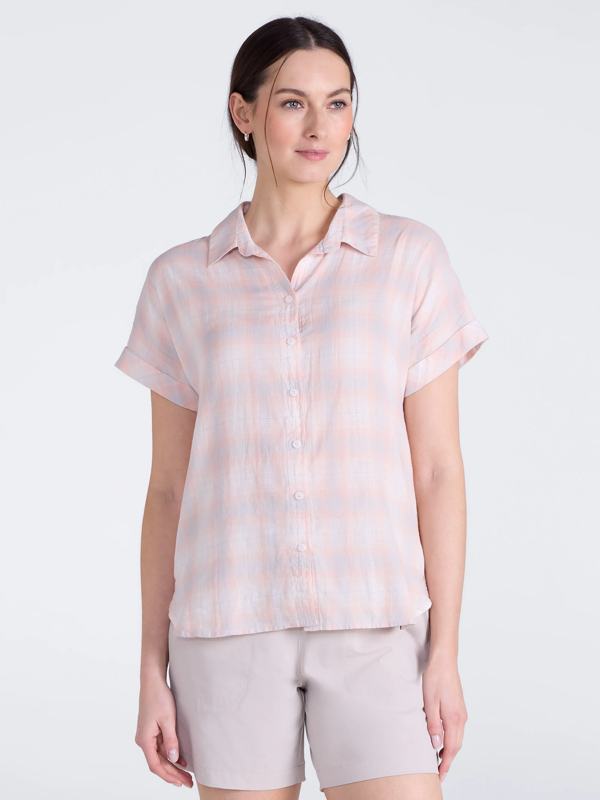 EMS Palm Women’s Relaxed Check Shirt - Image 28